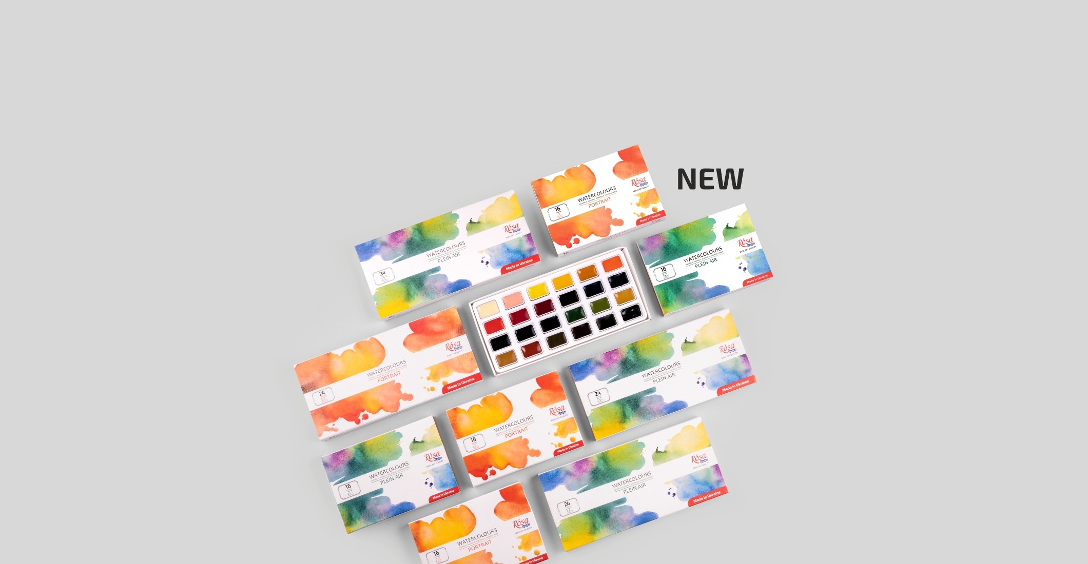New Themed Watercolour Sets from ROSA Studio